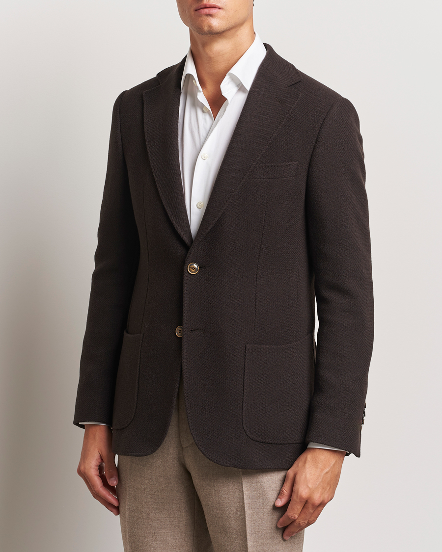 Homme | Blazers | Morris Heritage | Soft Lambswool Blazer Brown