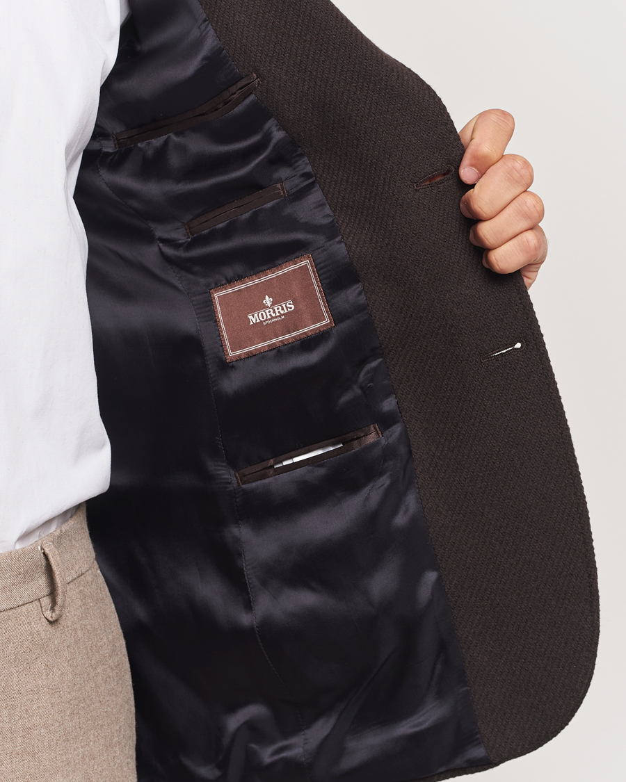 Homme | Blazers | Morris Heritage | Soft Lambswool Blazer Brown