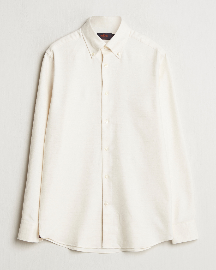 Heren | Overhemden | Morris Heritage | Soft Lama Slim Fit Shirt Off White