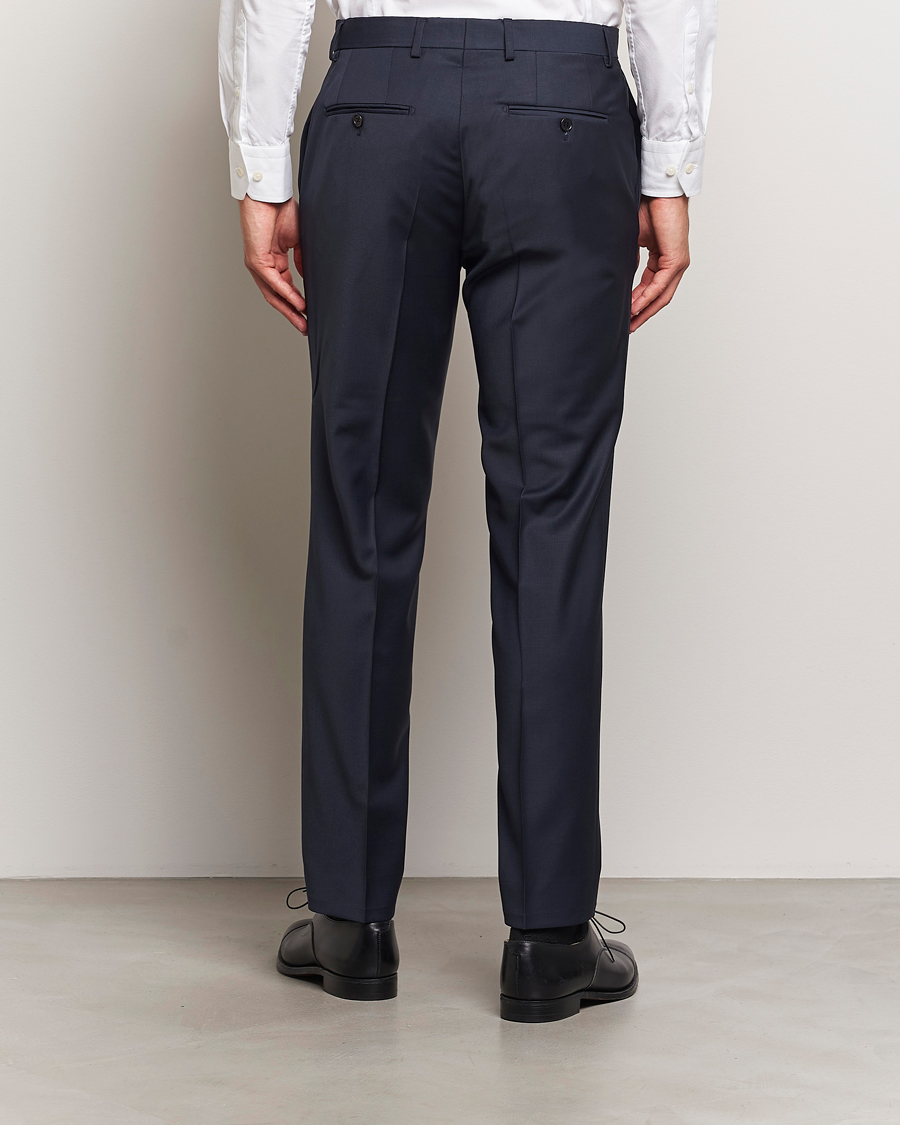Heren | Broeken | Morris Heritage | Morris Wool Suit Trousers Navy