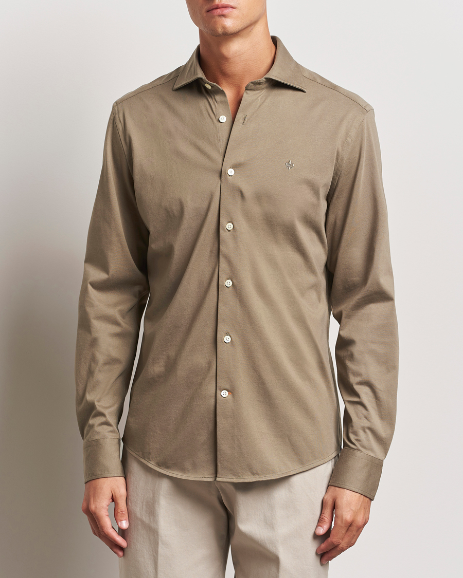 Homme | Chemises | Morris | Dressed Jersey Shirt Olive