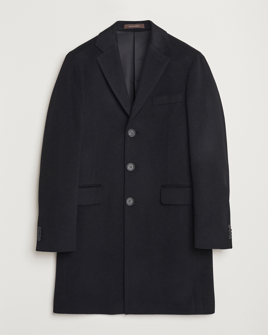 Homme | Manteaux Et Vestes | Oscar Jacobson | Syar Wool/Cashmere Coat Black