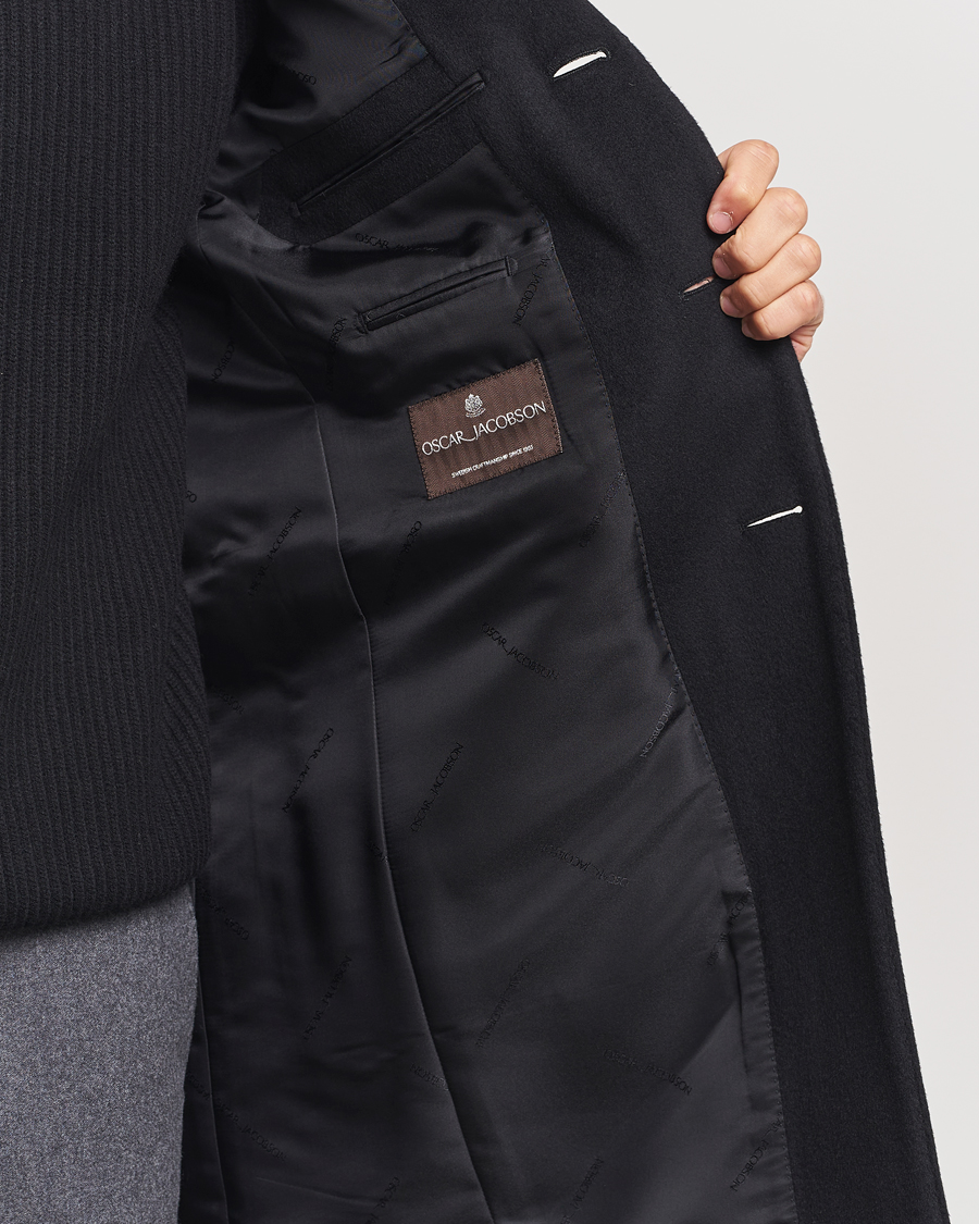Homme | Manteaux Et Vestes | Oscar Jacobson | Syar Wool/Cashmere Coat Black