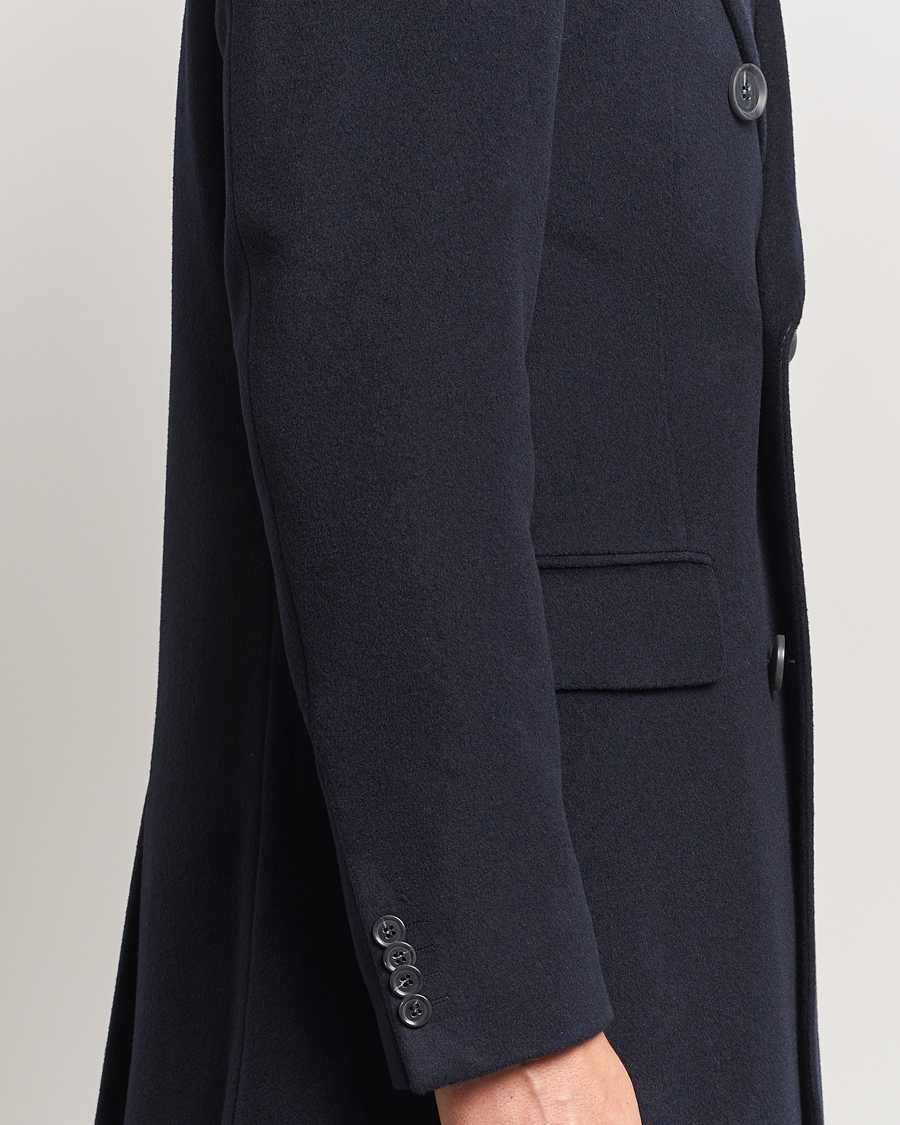 Heren | Jassen | Oscar Jacobson | Silvain DB Wool/Cashmere Coat Navy