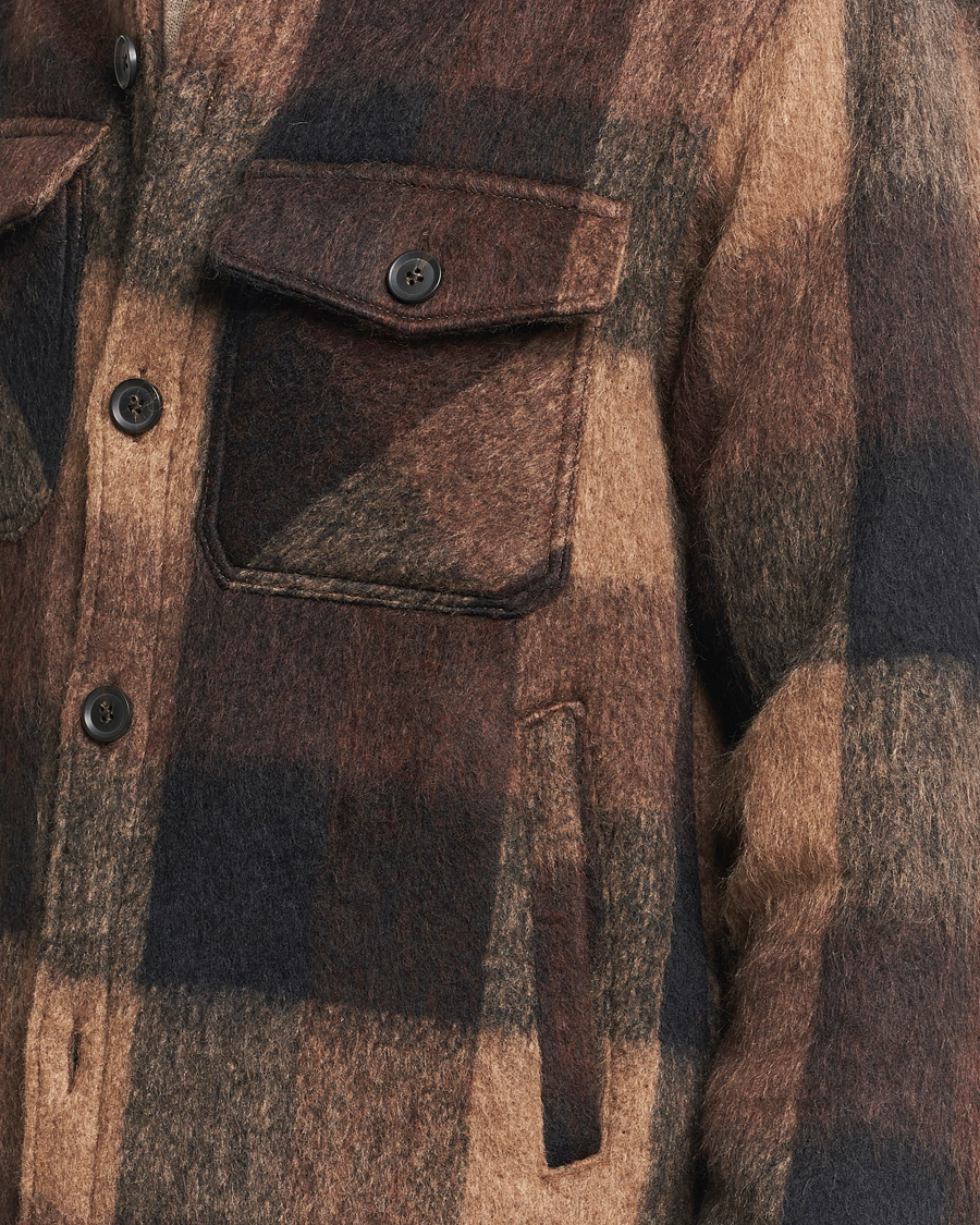 Heren | Jassen | Oscar Jacobson | Maverick Checked Shirt Jacket Brown