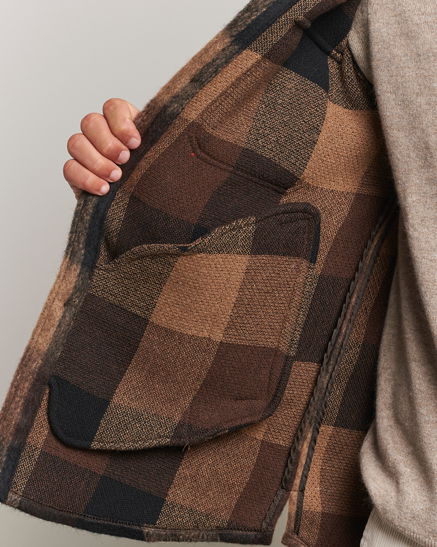 Heren | Jassen | Oscar Jacobson | Maverick Checked Shirt Jacket Brown