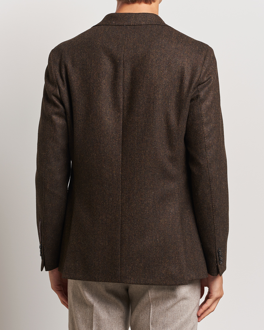 Heren | Blazers | Oscar Jacobson | Fogerty Moon Herringbone Tweed Blazer Brown