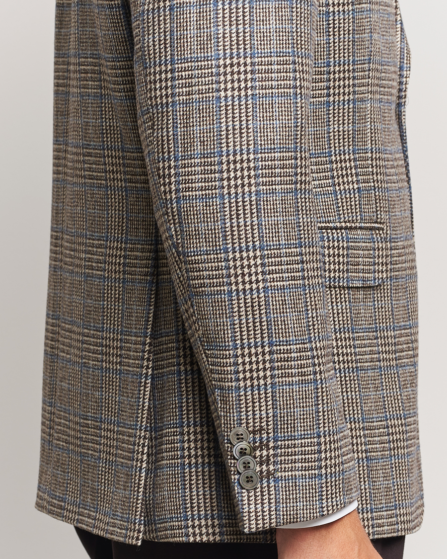 Heren | Blazers | Oscar Jacobson | Fogerty Prince of Wales Wool Blazer Beige