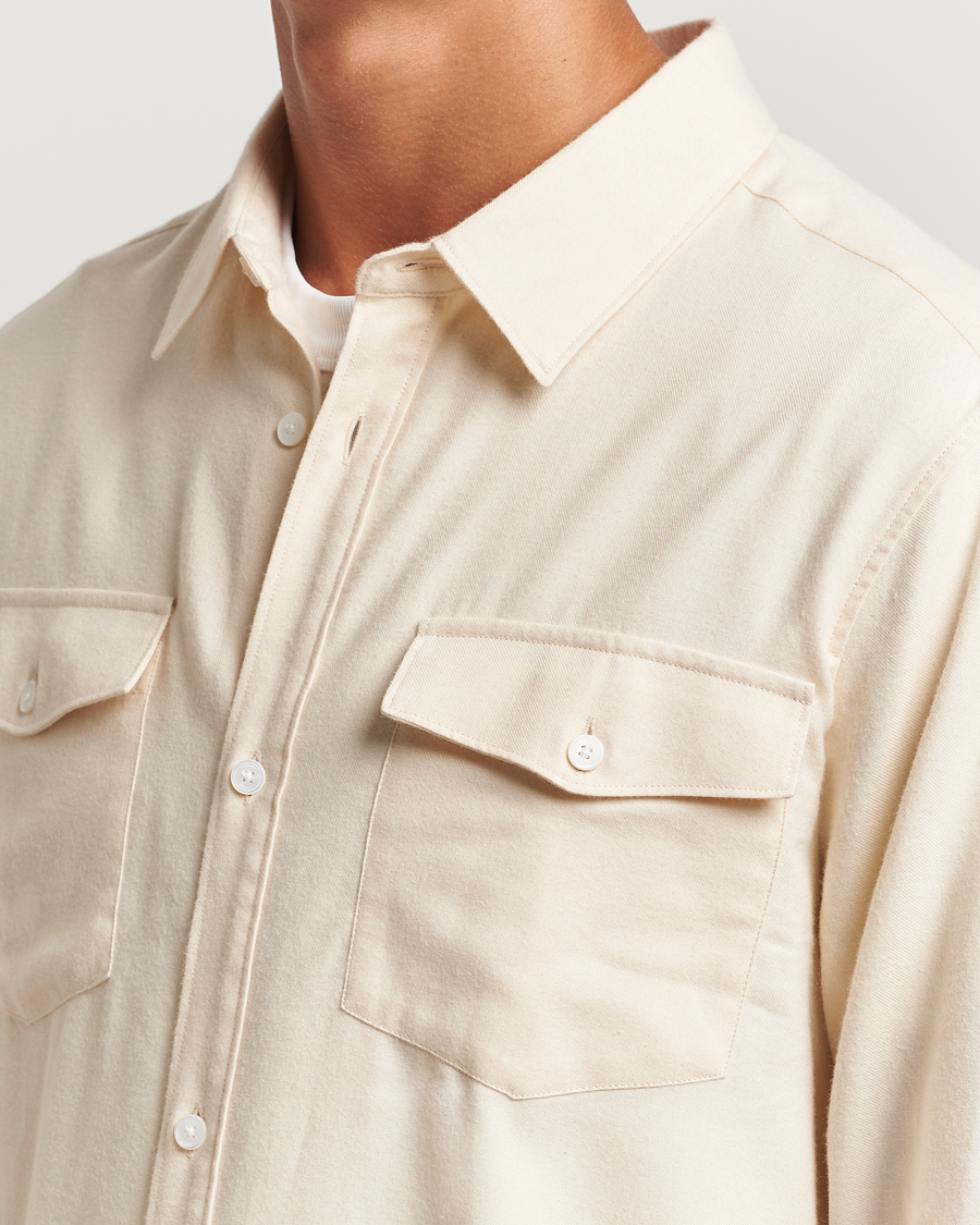 Heren | Overhemden | FRAME | Double Pocket Wool Blend Shirt Off White