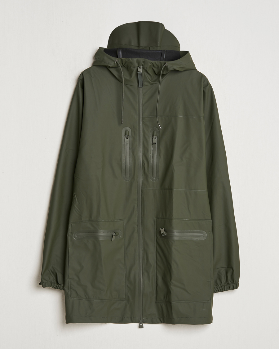 Heren | Jassen | RAINS | Cargo Long Jacket Green