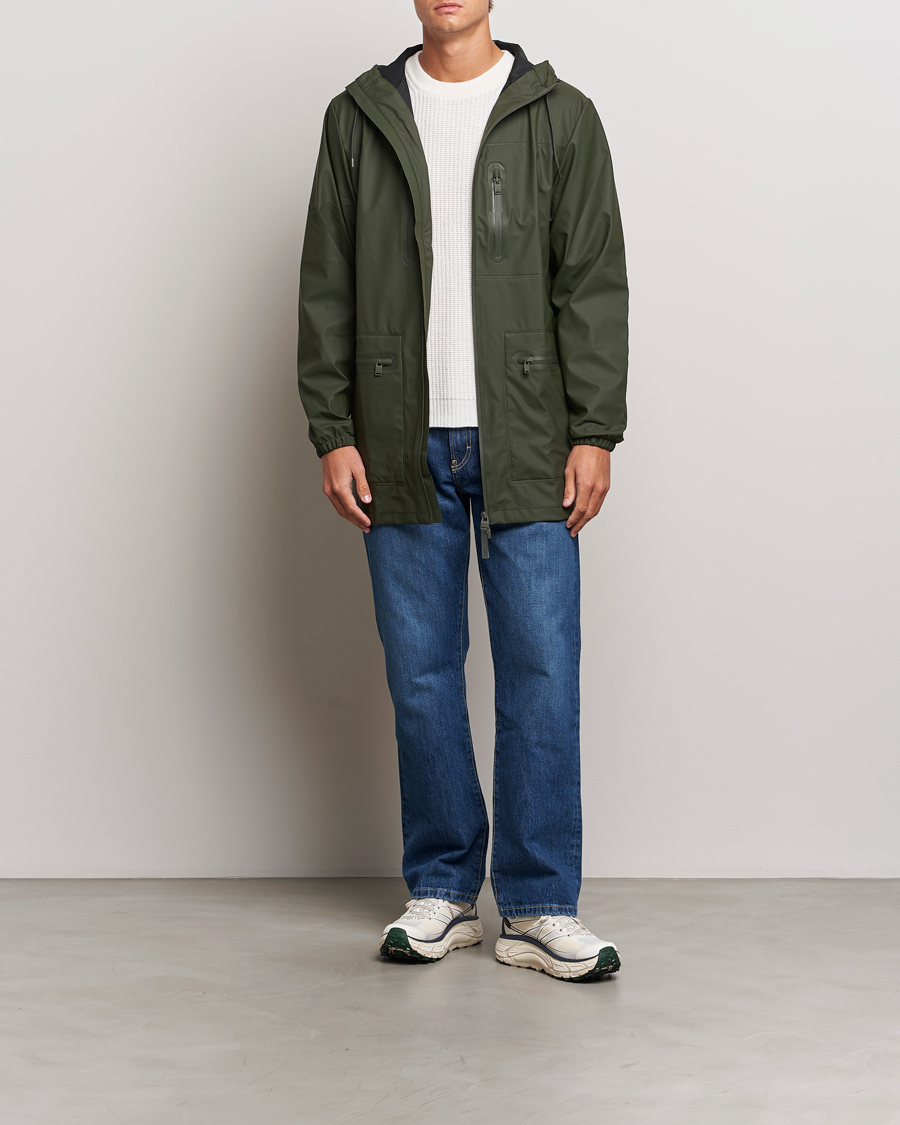 Heren | Jassen | RAINS | Cargo Long Jacket Green