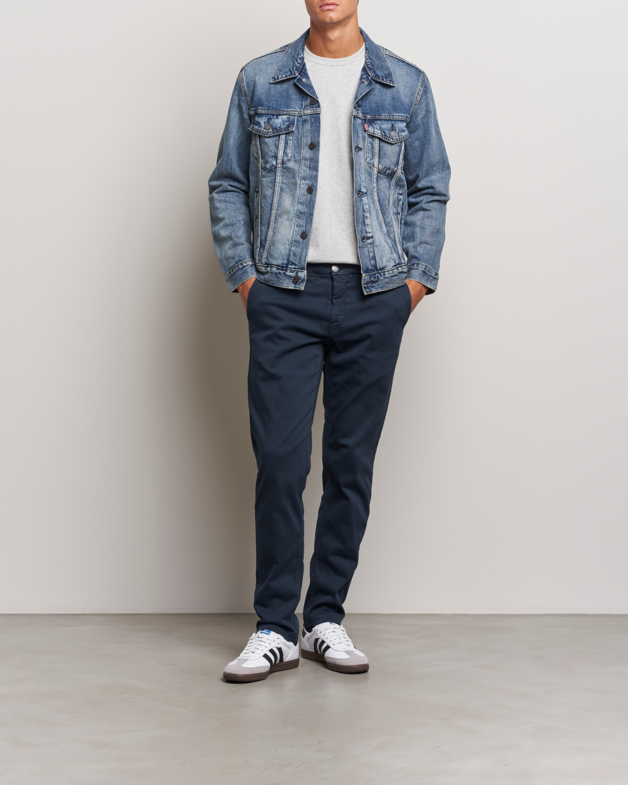 Heren | Broeken | Replay | Benni Hyperflex X-Lite Chinos Navy