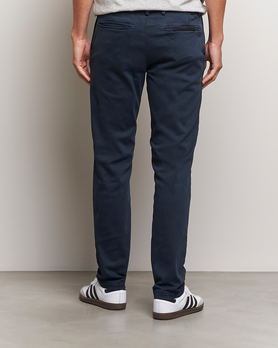 Heren | Broeken | Replay | Benni Hyperflex X-Lite Chinos Navy