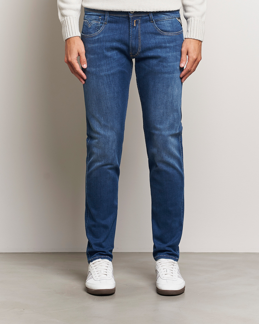 Heren | Jeans | Replay | Anbass Powerstretch Jeans Medium Blue