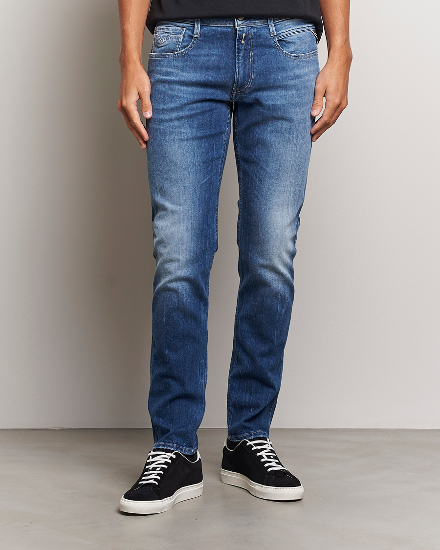 Heren | Jeans | Replay | Anbass Super Stretch Bio Jeans Medium Blue