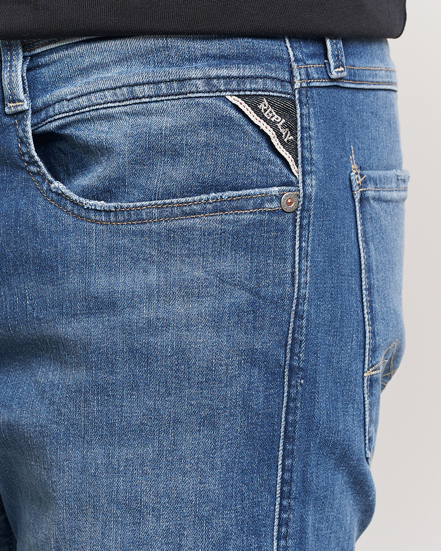 Heren | Jeans | Replay | Anbass Super Stretch Bio Jeans Medium Blue