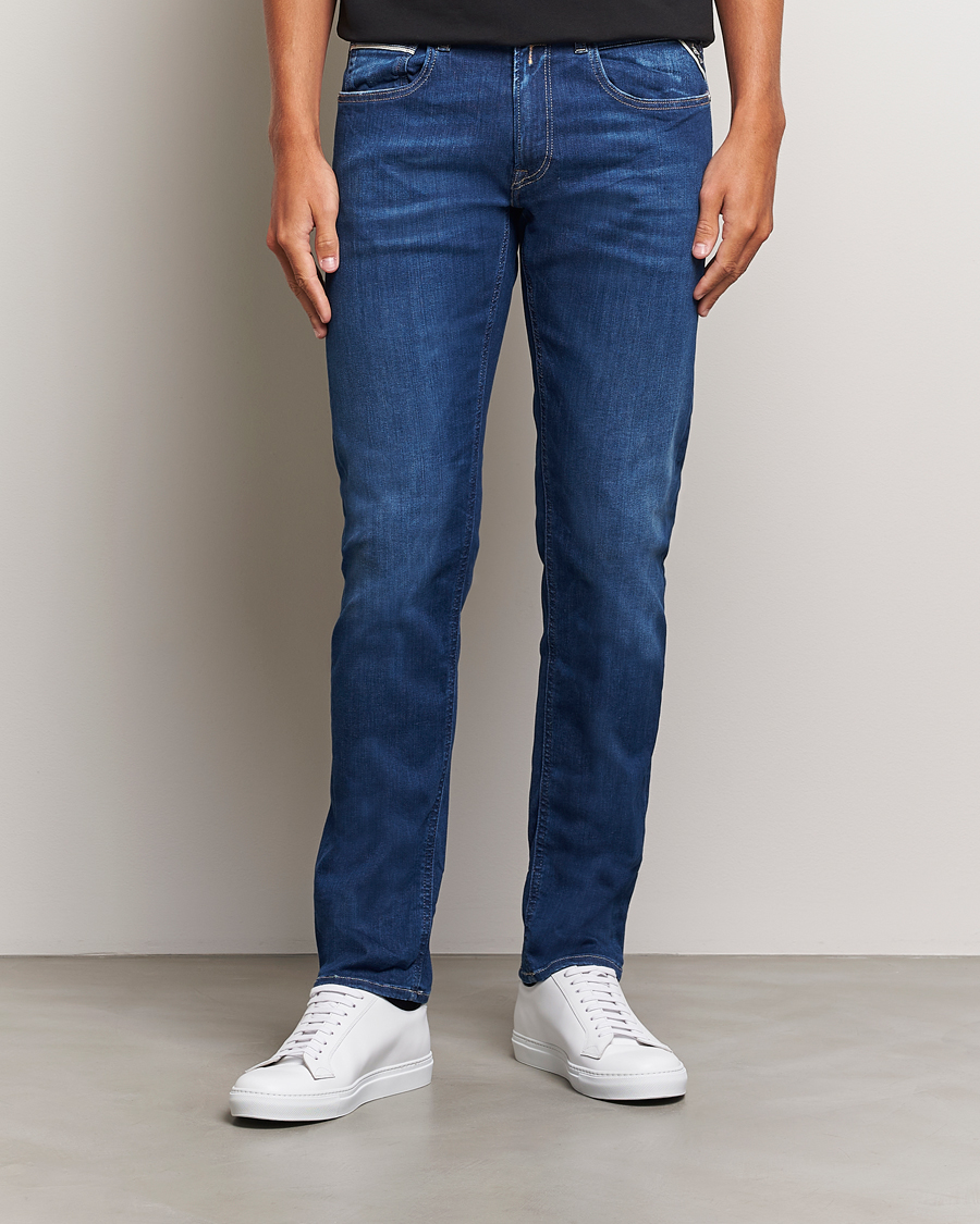 Heren | Jeans | Replay | Grover Hyperflex Eco Plus Jeans Medium Blue