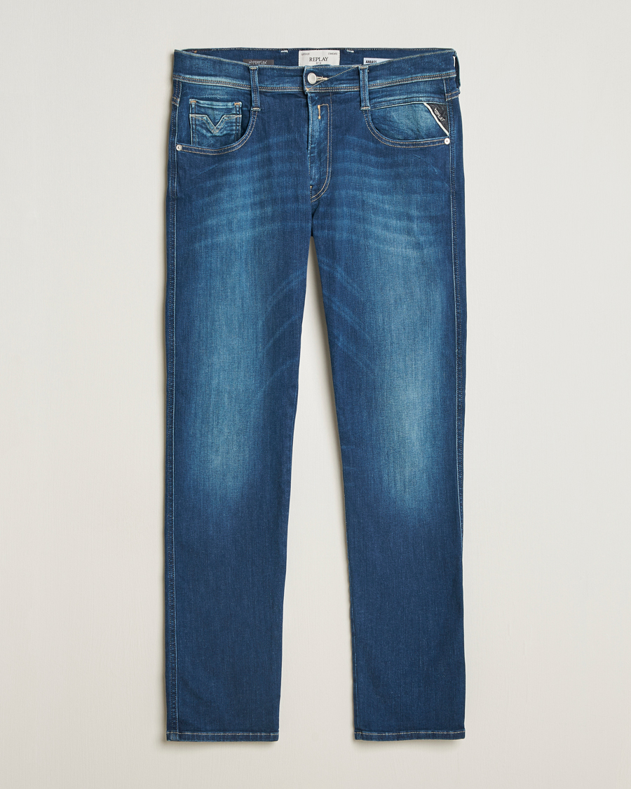 Heren | Jeans | Replay | Anbass Hyperflex Eco Plus Jeans Medium Blue