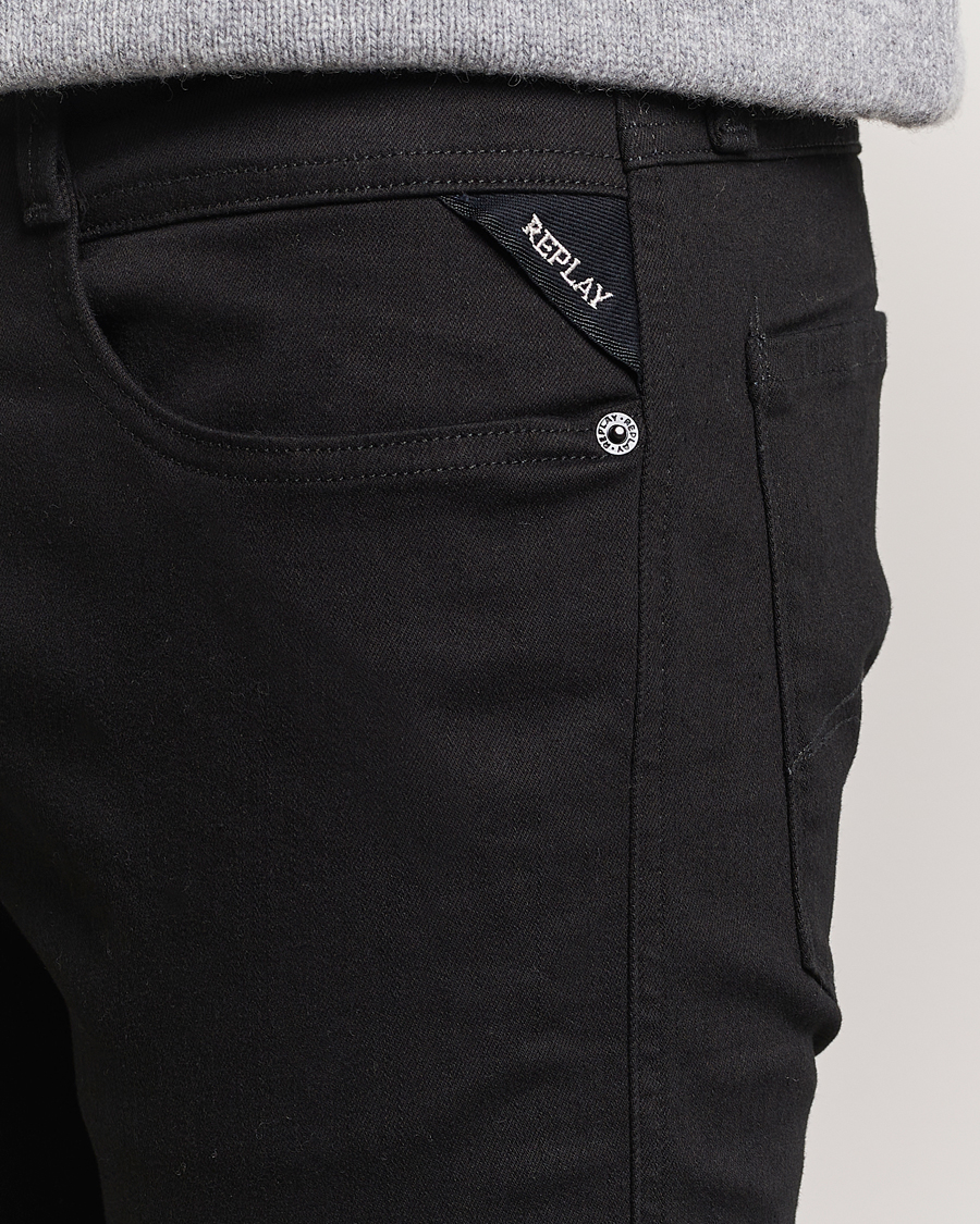 Heren | Jeans | Replay | Anbass Hyperflex Re-Used Jeans Forever Black