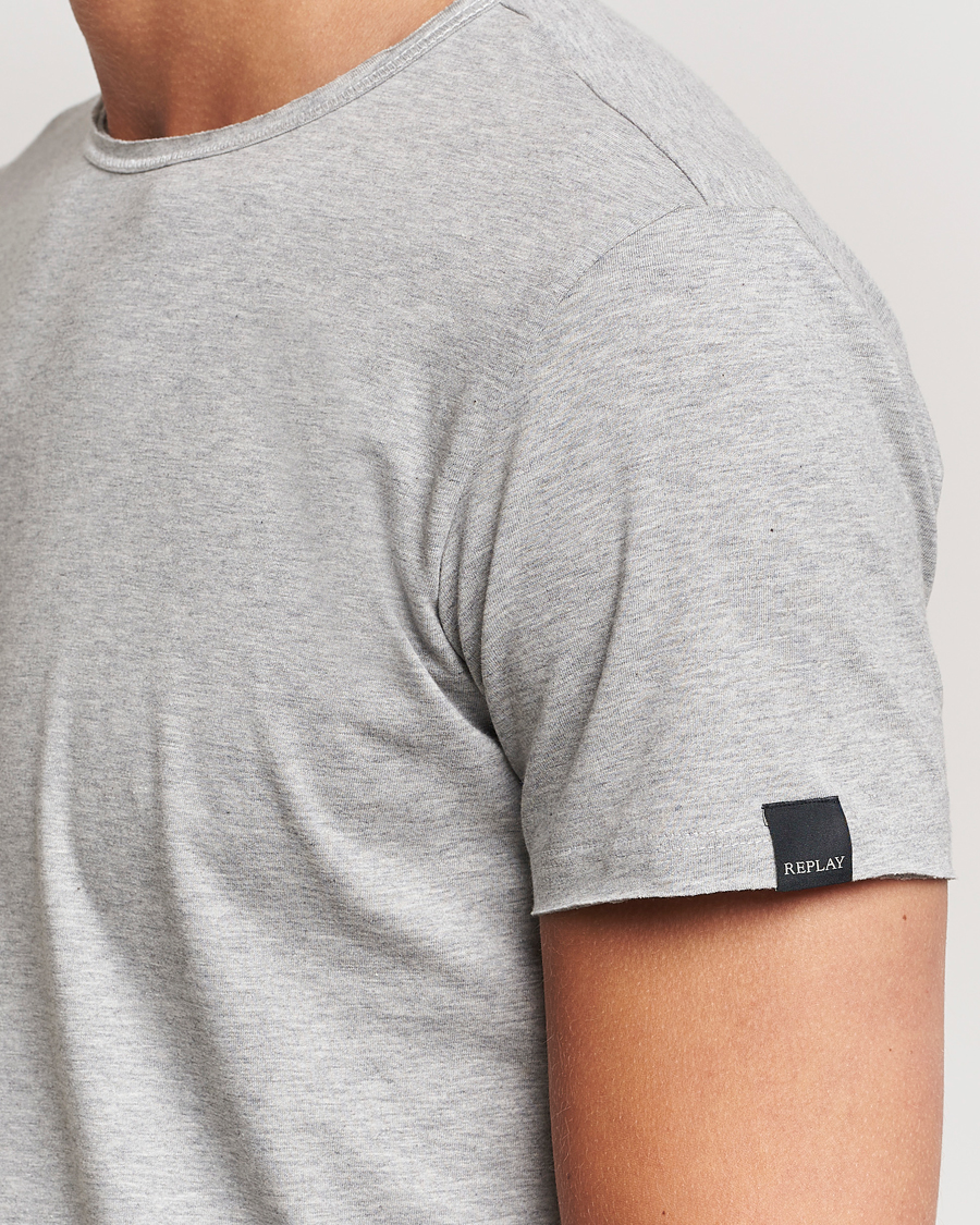 Homme | T-shirts | Replay | Crew Neck T-Shirt Light Grey Melange