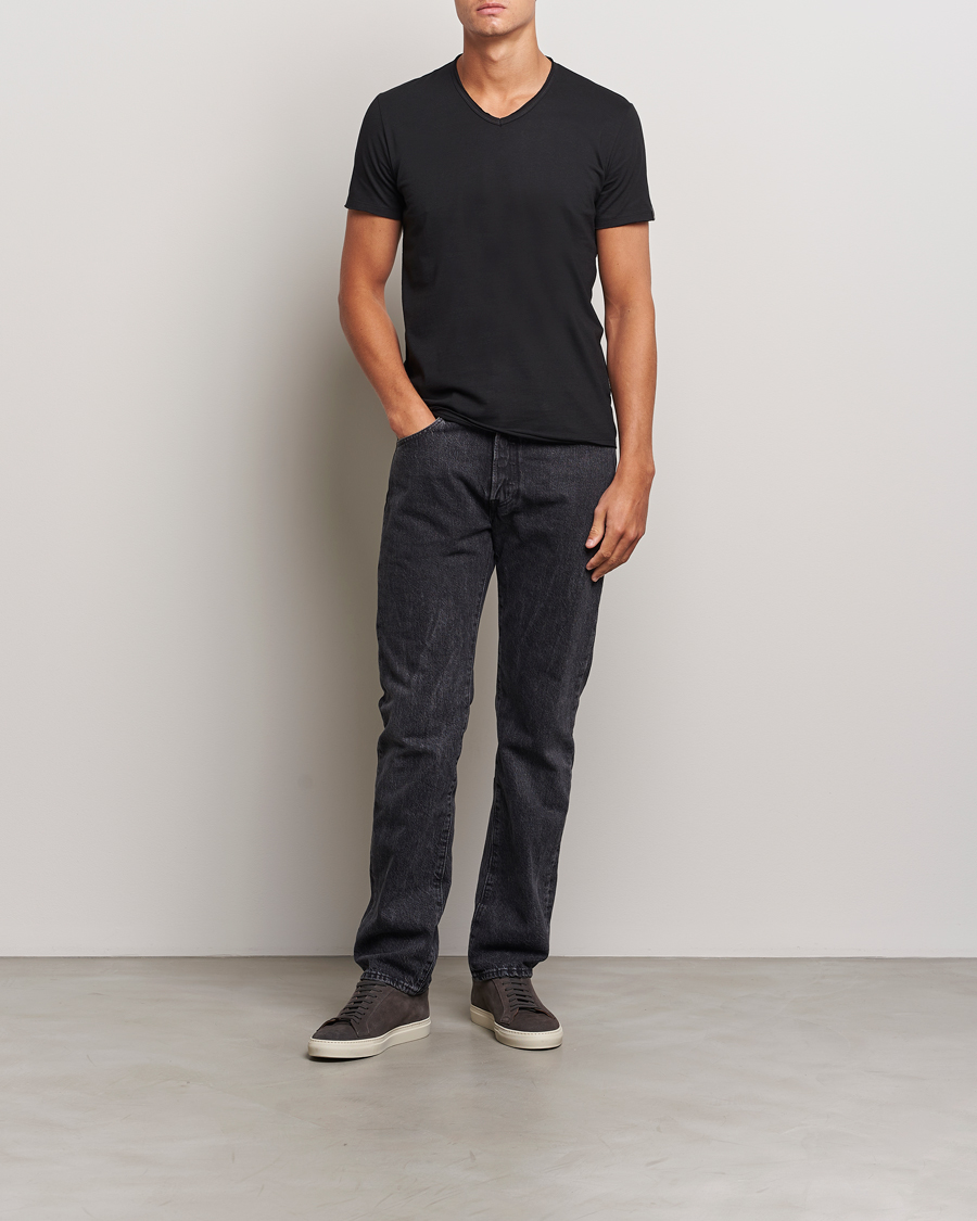 Homme | T-shirts | Replay | V-Neck T-Shirt Black