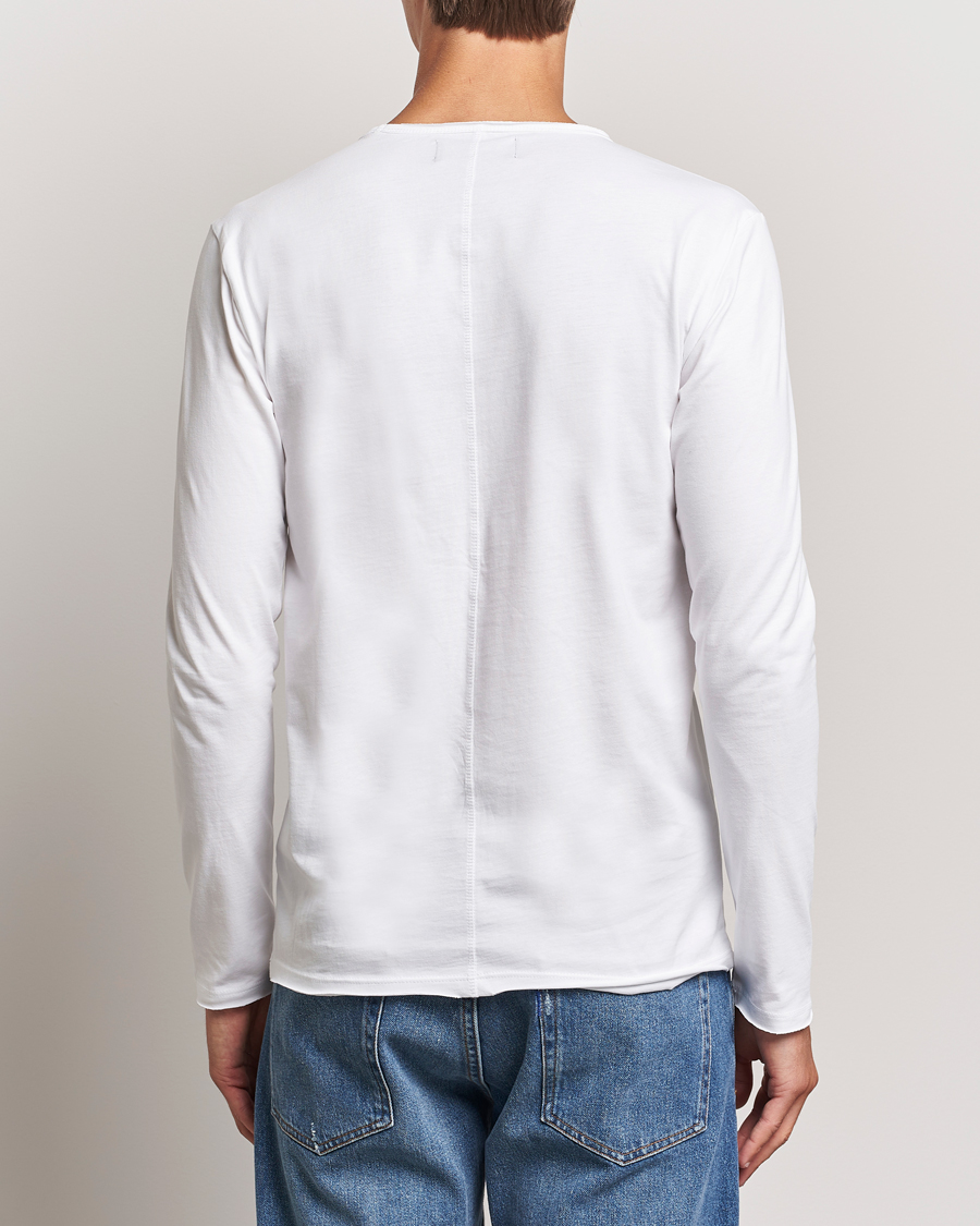 Heren | T-shirts | Replay | Crew Neck Long Sleeve T-Shirt White