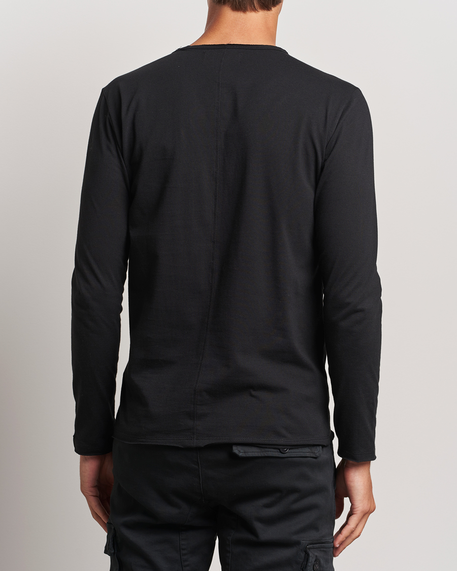 Heren | T-shirts | Replay | Crew Neck Long Sleeve T-Shirt Black