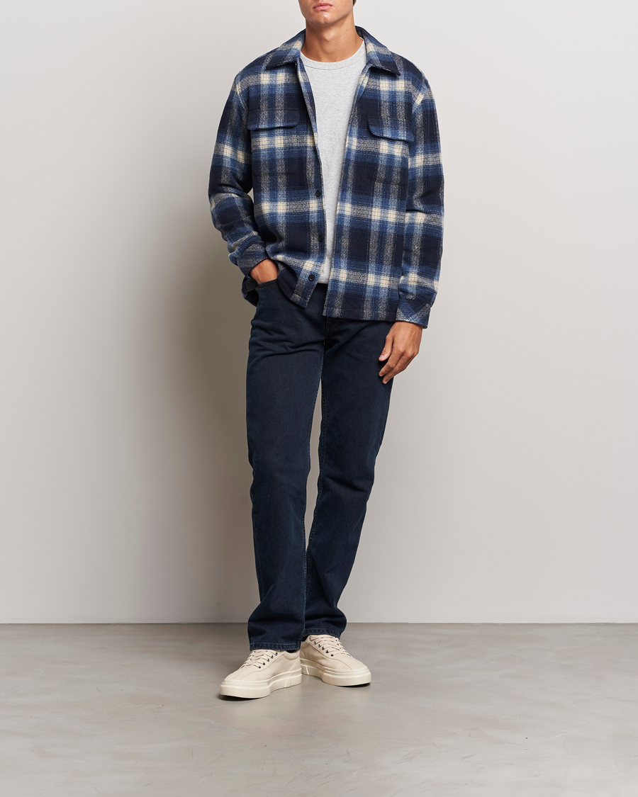 Homme | Chemises | Samsøe Samsøe | Castor Checked Overshirt True Navy