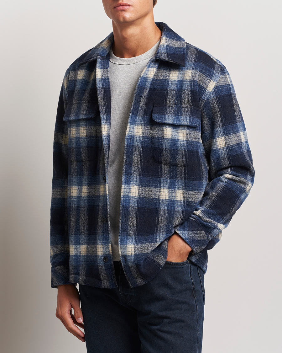 Homme | Chemises | Samsøe Samsøe | Castor Checked Overshirt True Navy