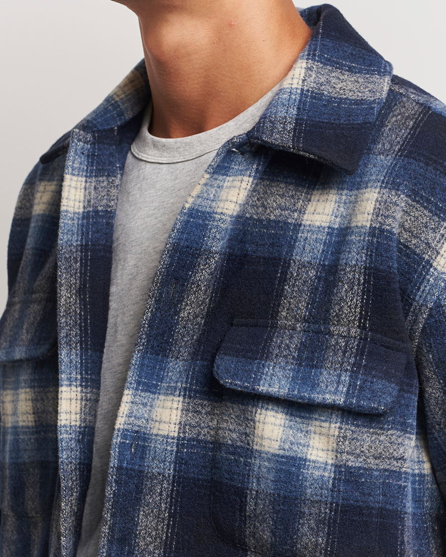 Homme | Chemises | Samsøe Samsøe | Castor Checked Overshirt True Navy