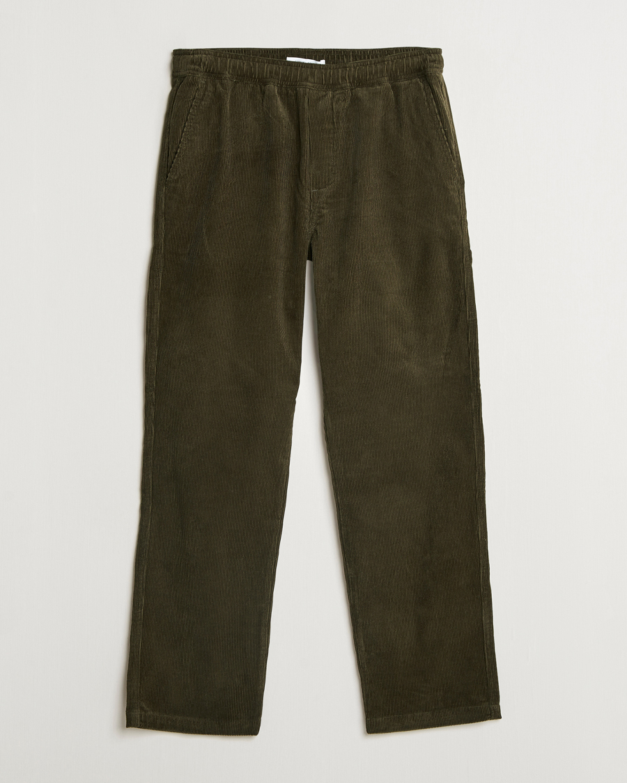 Homme | Pantalons | Samsøe Samsøe | Jabari Corduroy Drawstring Trousers Forest Night