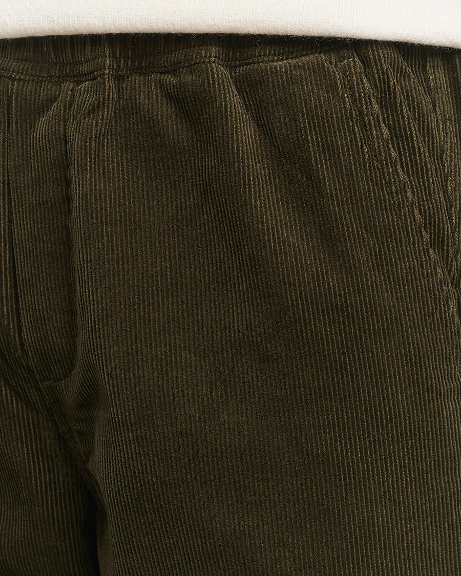 Homme | Pantalons | Samsøe Samsøe | Jabari Corduroy Drawstring Trousers Forest Night