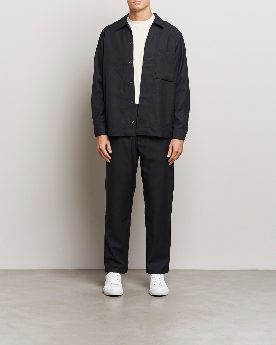 Homme | Chemises | Samsøe Samsøe | Damon Wool Overshirt Black