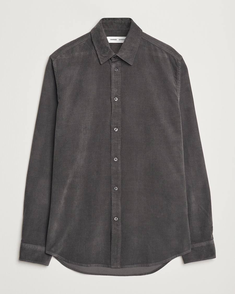 Heren | Overhemden | Samsøe Samsøe | Liam Baby Cord Shirt Volcanic Ash