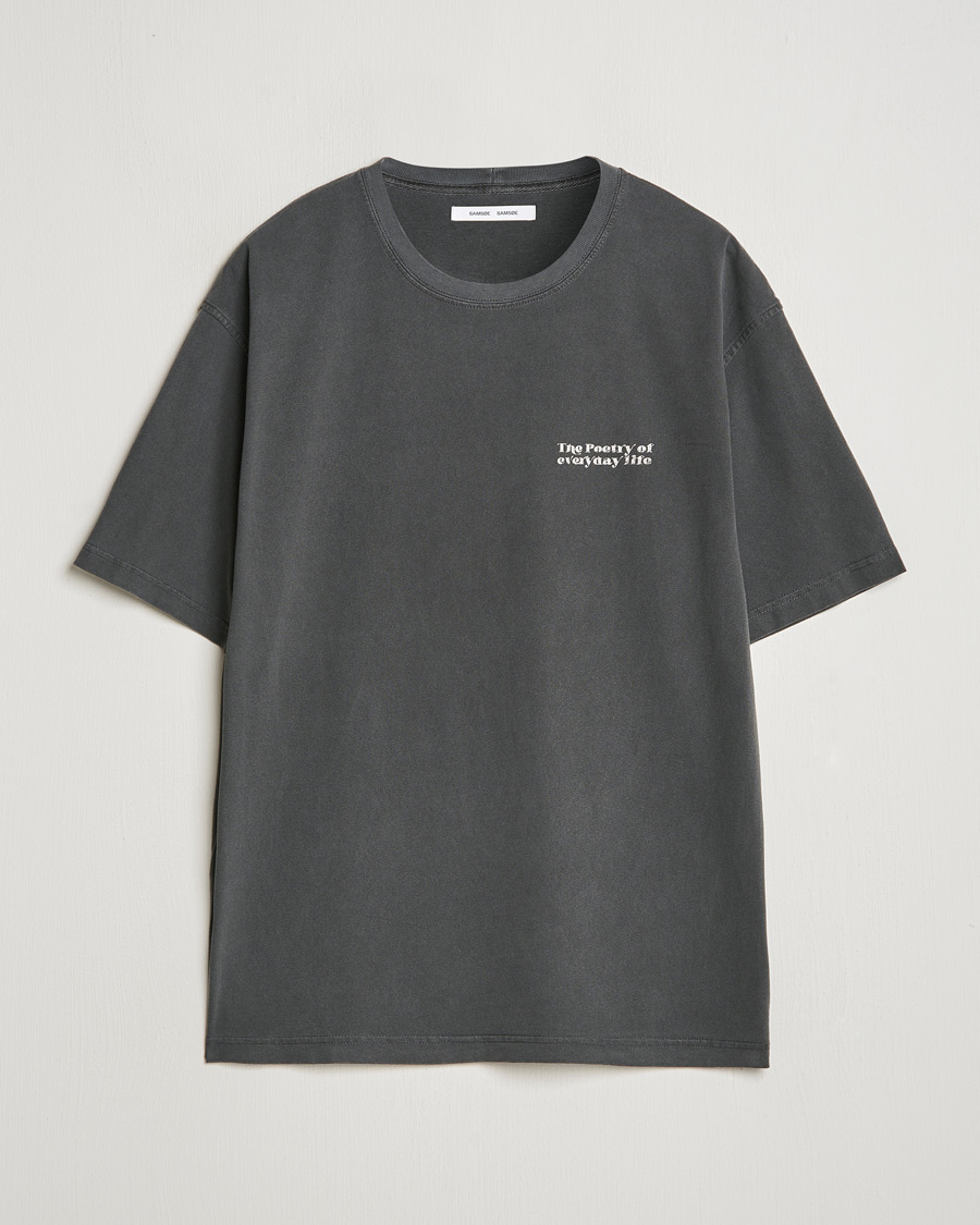 Heren | T-shirts | Samsøe Samsøe | Poetry Printed T-Shirt Black Zen