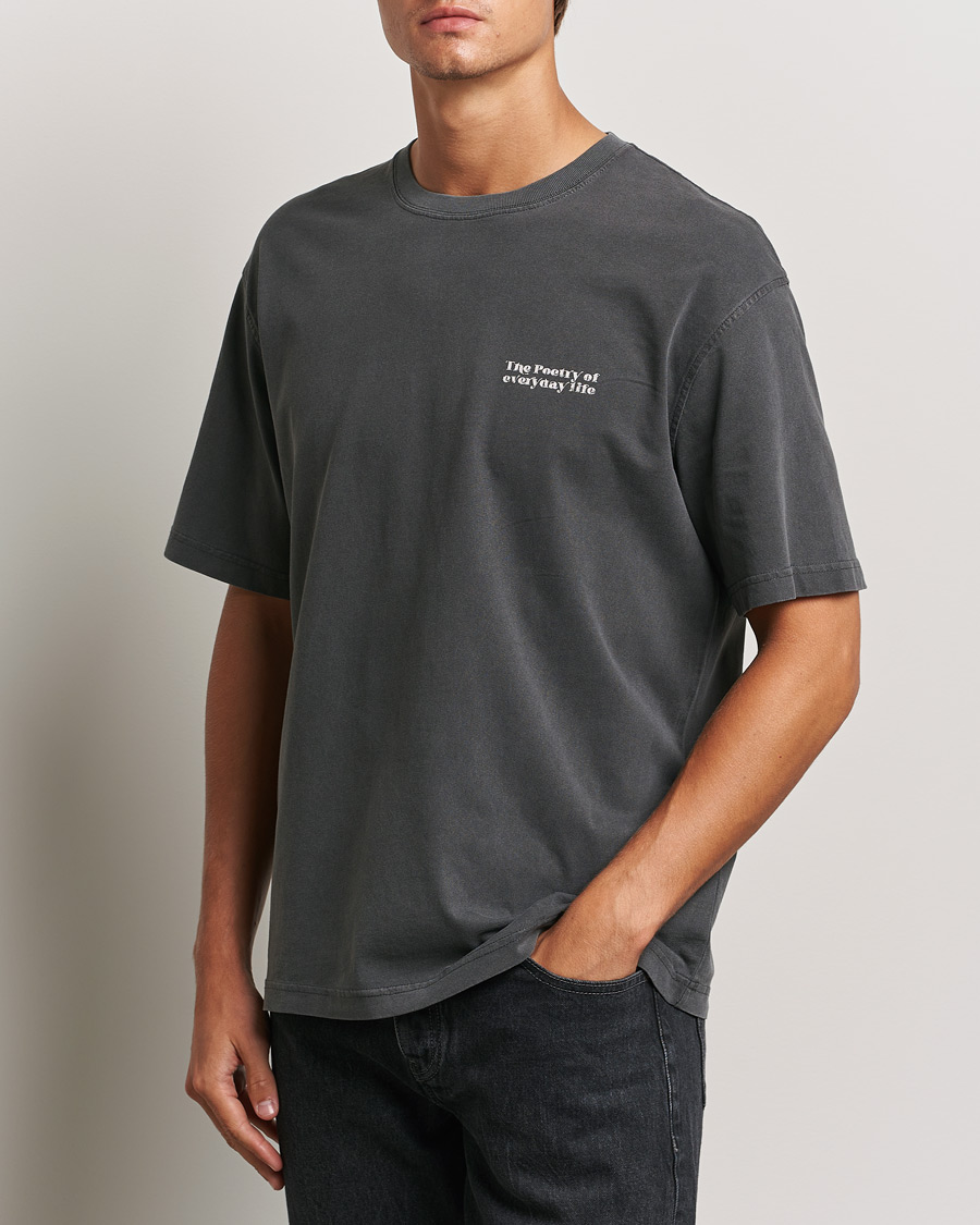 Heren | T-shirts | Samsøe Samsøe | Poetry Printed T-Shirt Black Zen