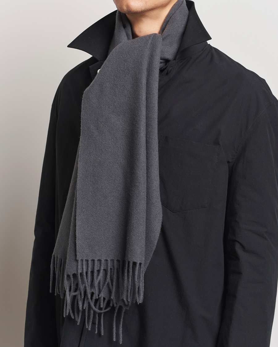 Heren | Samsøe Samsøe Efin Wool Scarf Black Oyster | Samsøe Samsøe | Efin Wool Scarf Black Oyster
