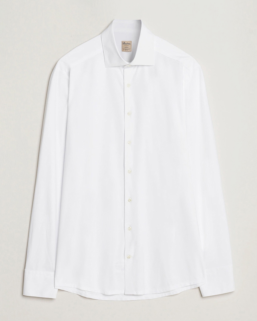 Homme | Chemises | Stenströms | Slimline Stretch Jersey Shirt White