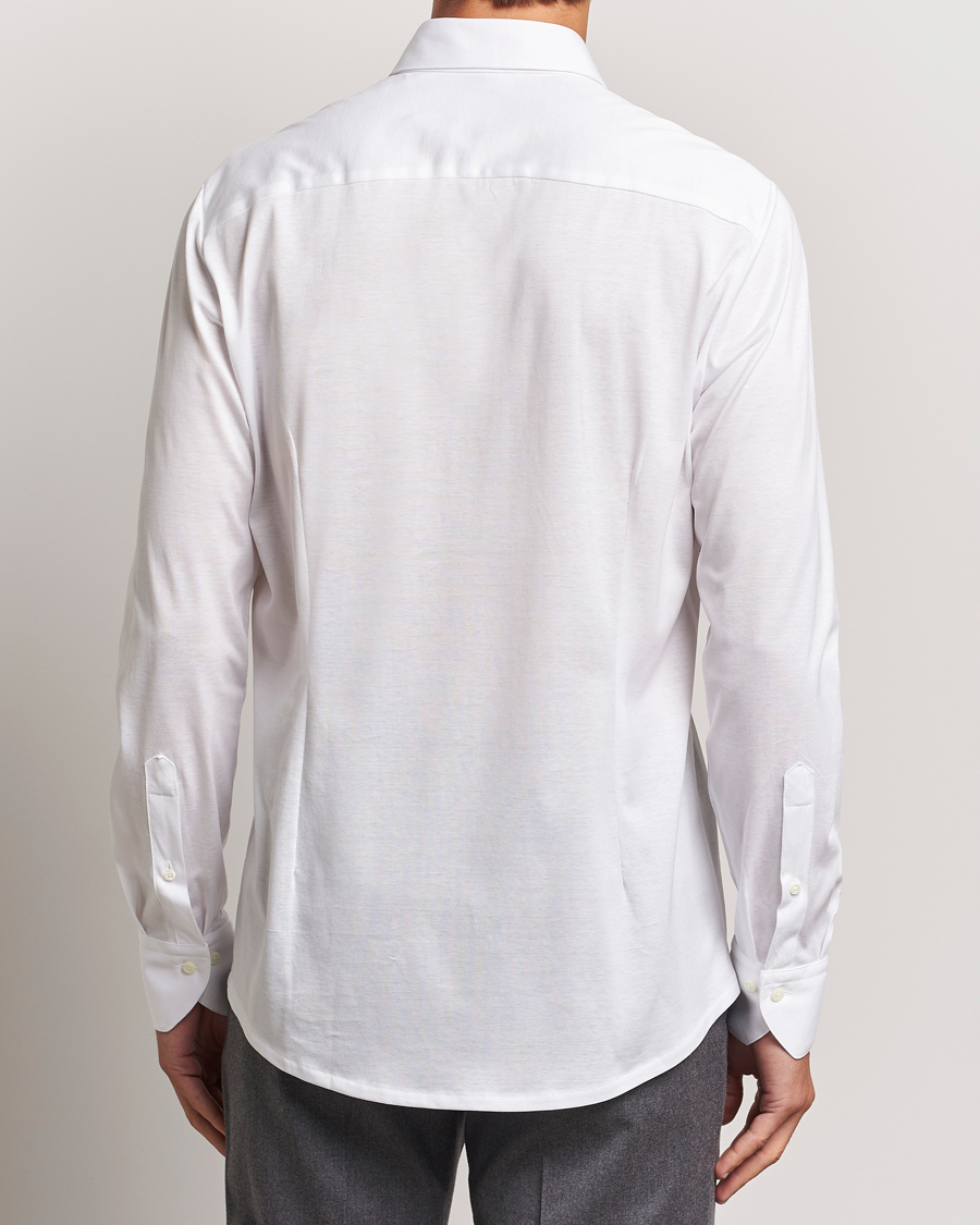 Homme | Chemises | Stenströms | Slimline Stretch Jersey Shirt White