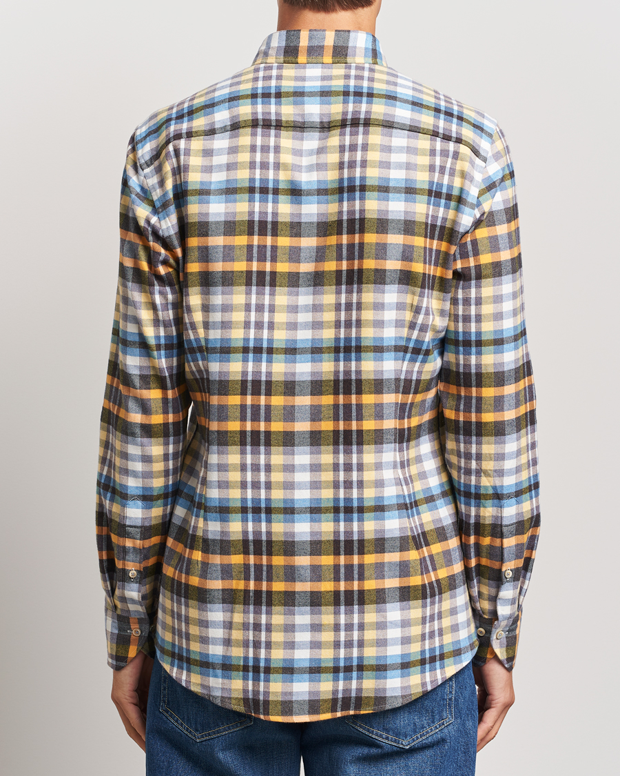 Heren | Overhemden | Stenströms | Slimline Flannel Checked Shirt Multi