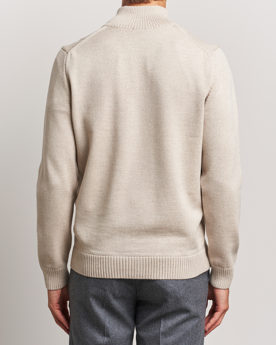Heren | Truien | Stenströms | Chunky Knitted Merino Cardigan Beige