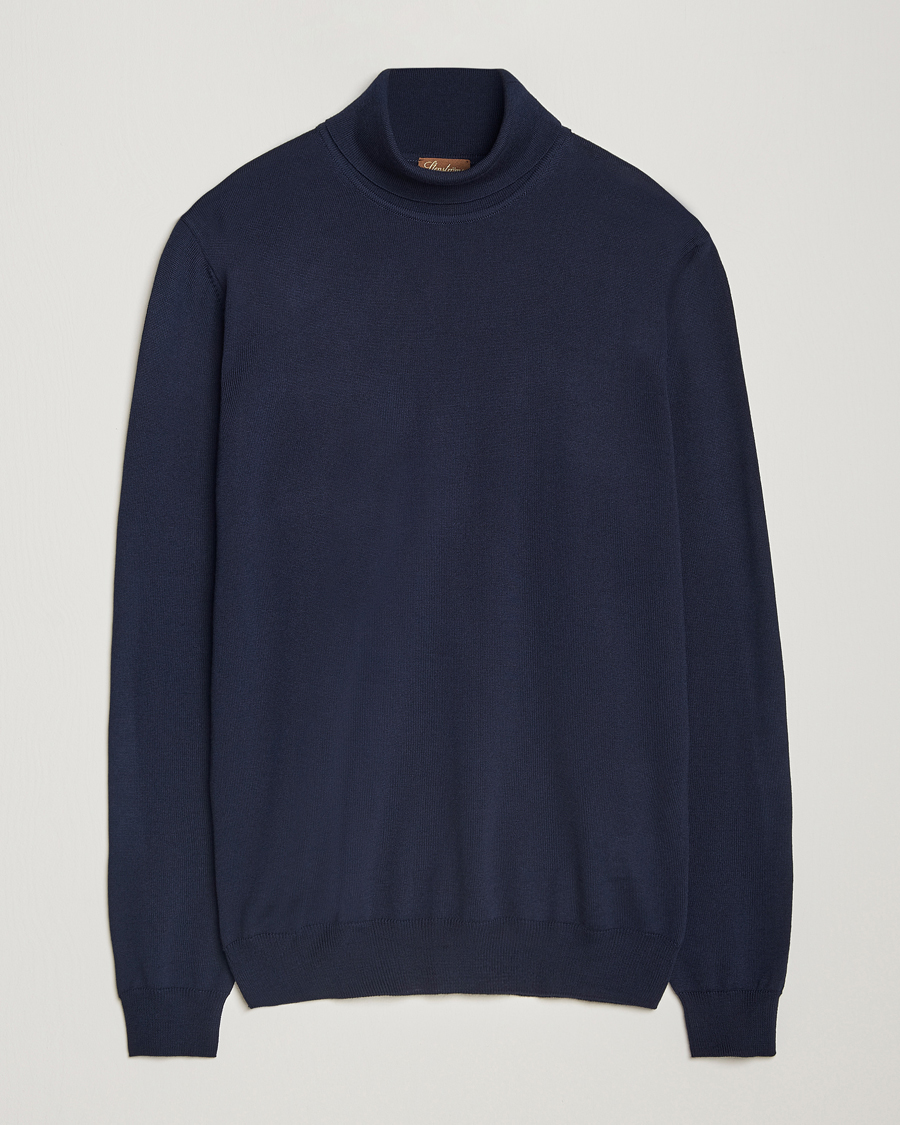 Heren | Truien | Stenströms | Merino Rollneck Navy