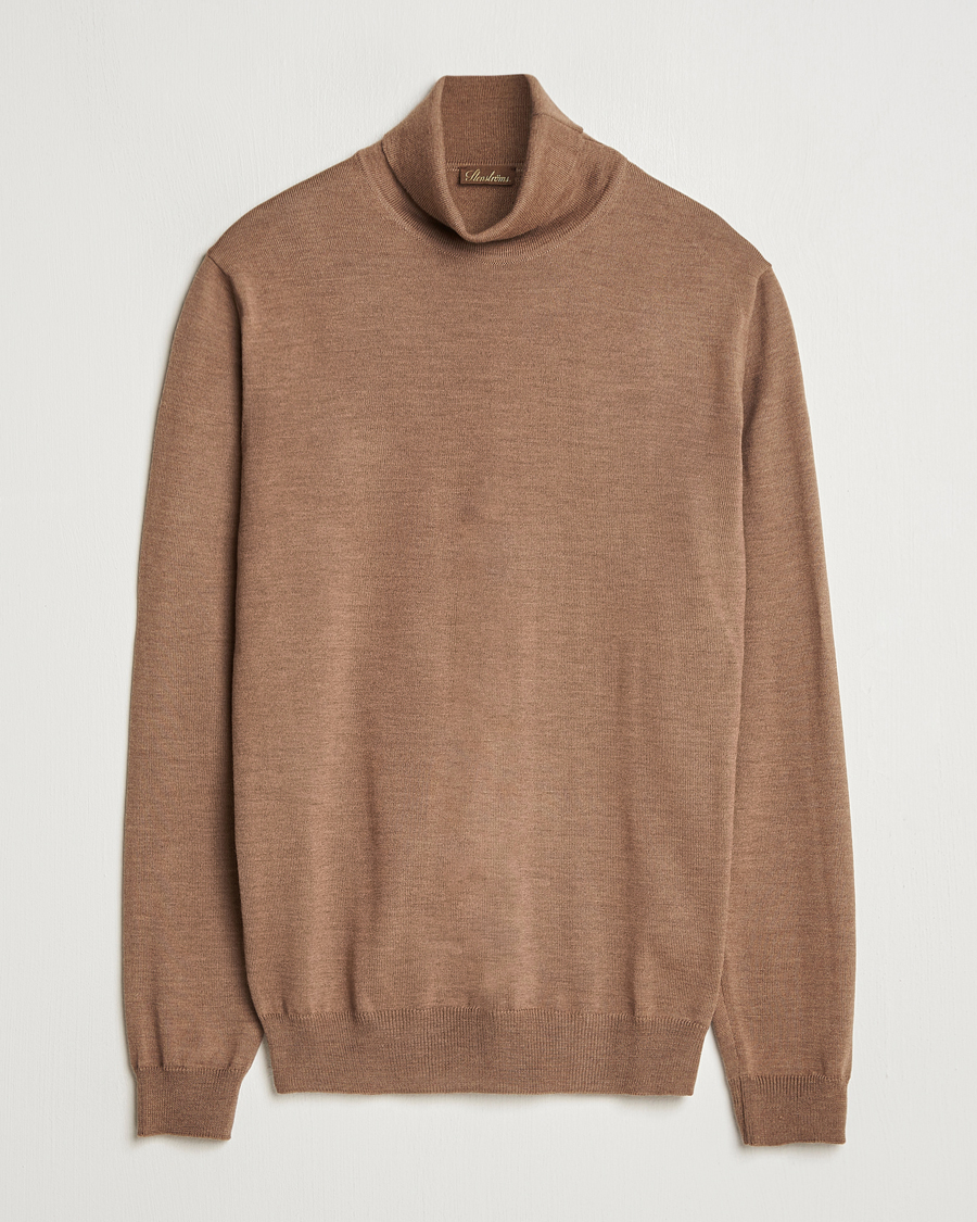 Heren | Truien | Stenströms | Merino Rollneck Brown
