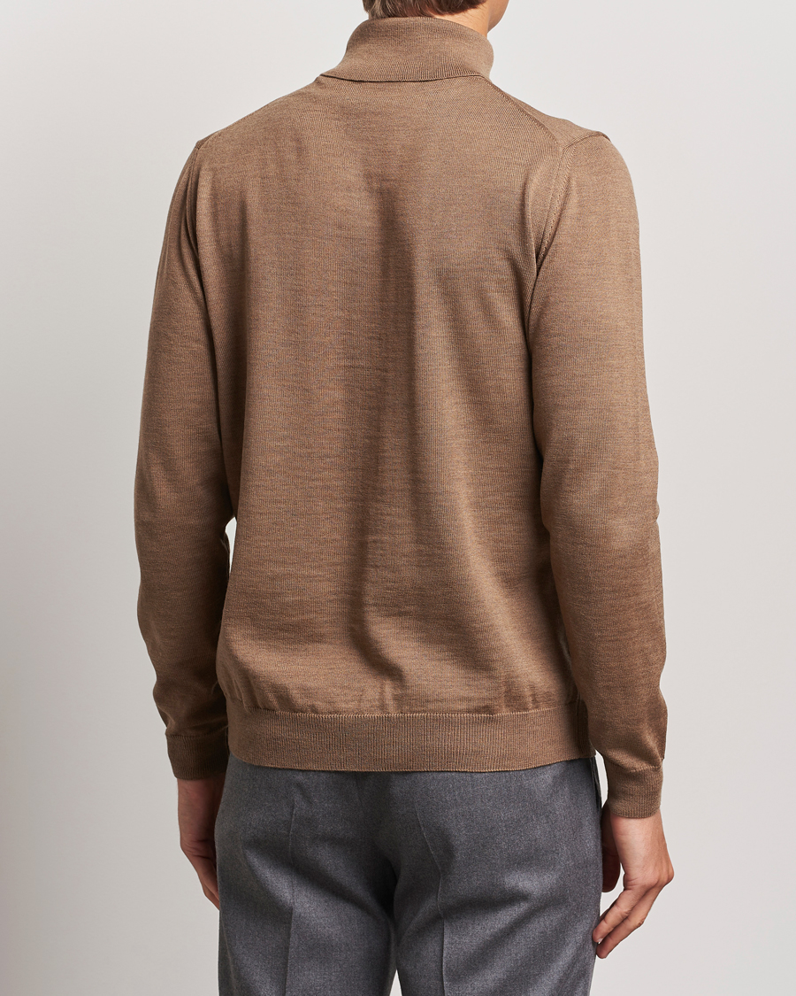 Heren | Truien | Stenströms | Merino Rollneck Brown