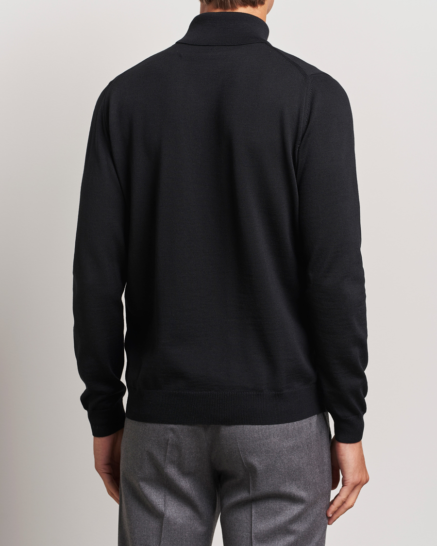 Heren | Truien | Stenströms | Merino Rollneck Black