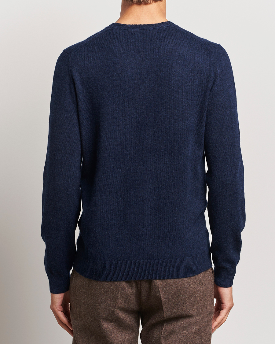 Heren | Truien | Stenströms | Cashmere Crewneck Navy