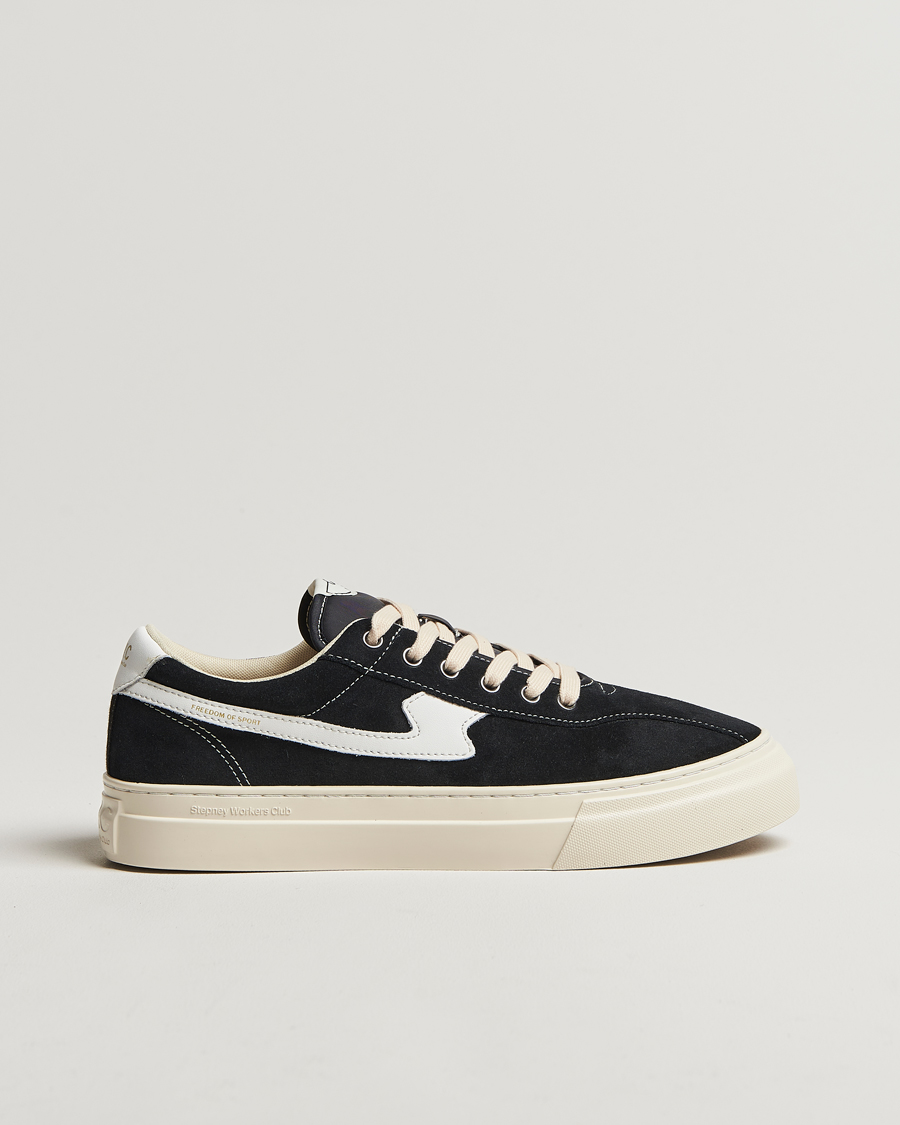 Homme | Baskets | Stepney Workers Club | Dellow S-Strike Cupsole Suede Sneaker Black/White