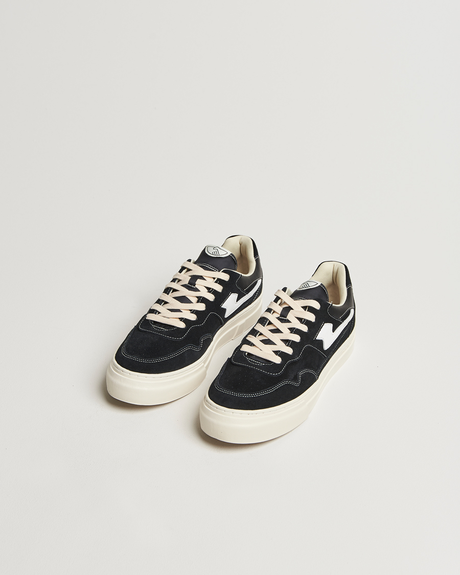 Homme | Stepney Workers Club Pearl S-Strike Suede Sneaker Black White | Stepney Workers Club | Pearl S-Strike Suede Sneaker Black White