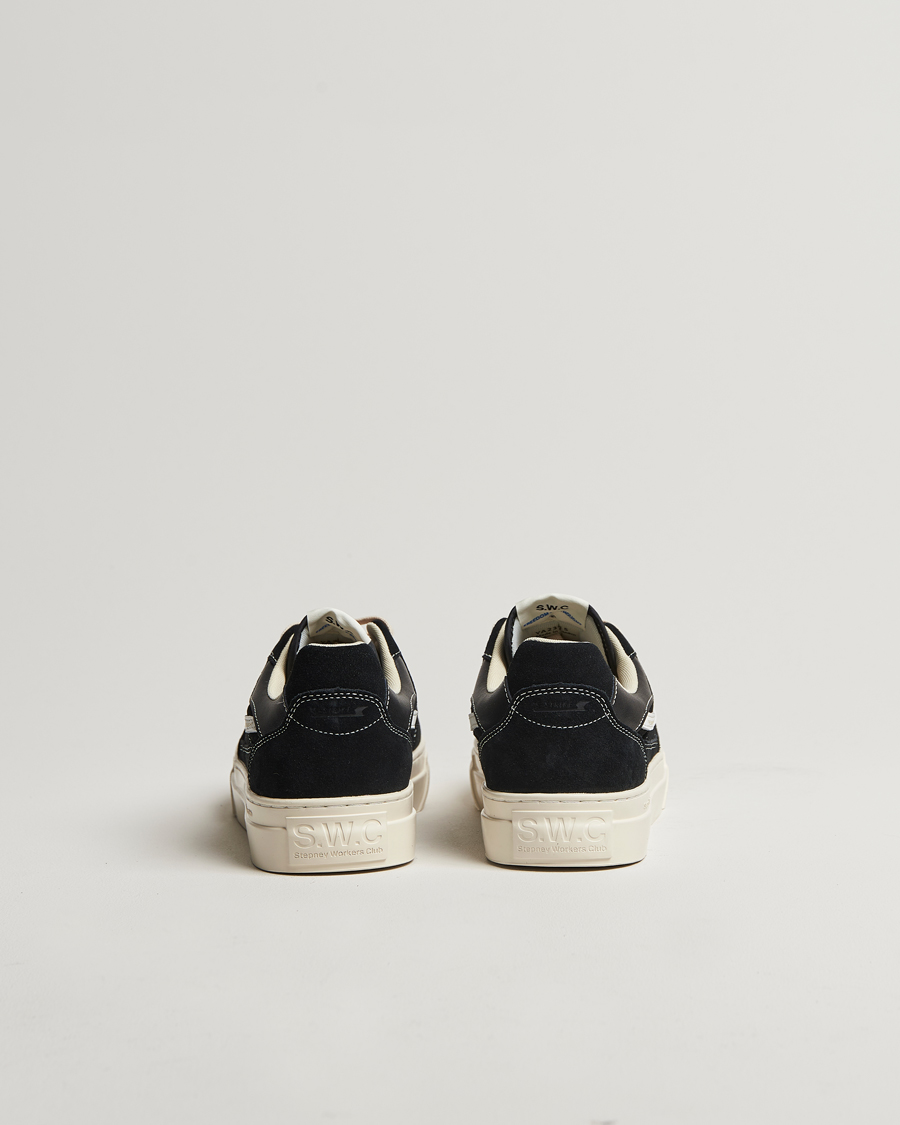 Homme | Stepney Workers Club Pearl S-Strike Suede Sneaker Black White | Stepney Workers Club | Pearl S-Strike Suede Sneaker Black White
