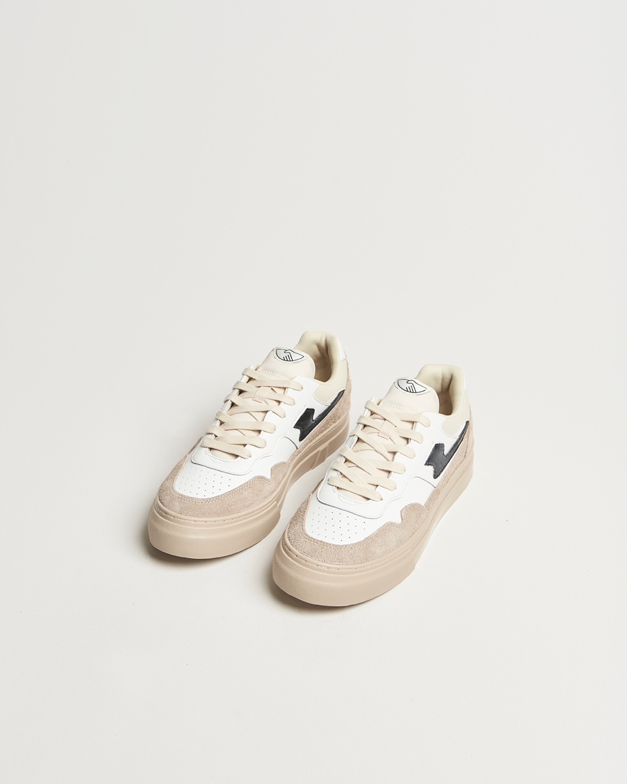 Heren | Stepney Workers Club Pearl S-Strike Leather/Suede Sneaker Winter White | Stepney Workers Club | Pearl S-Strike Leather/Suede Sneaker Winter White